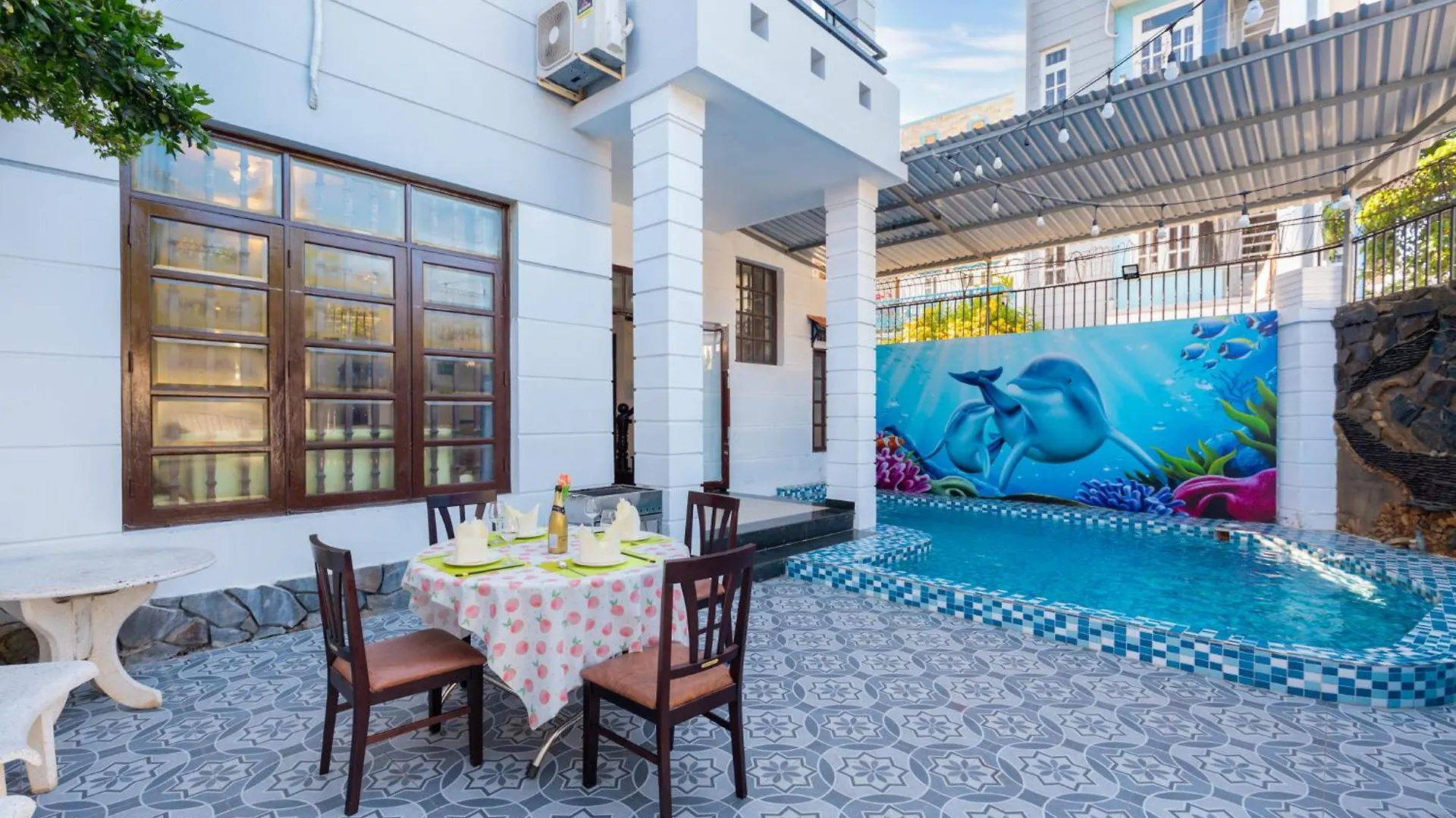 Villa Ho Boi 47 - Gan Bien Bai Sau - Phong Khach Co May Lanh Vung Tau